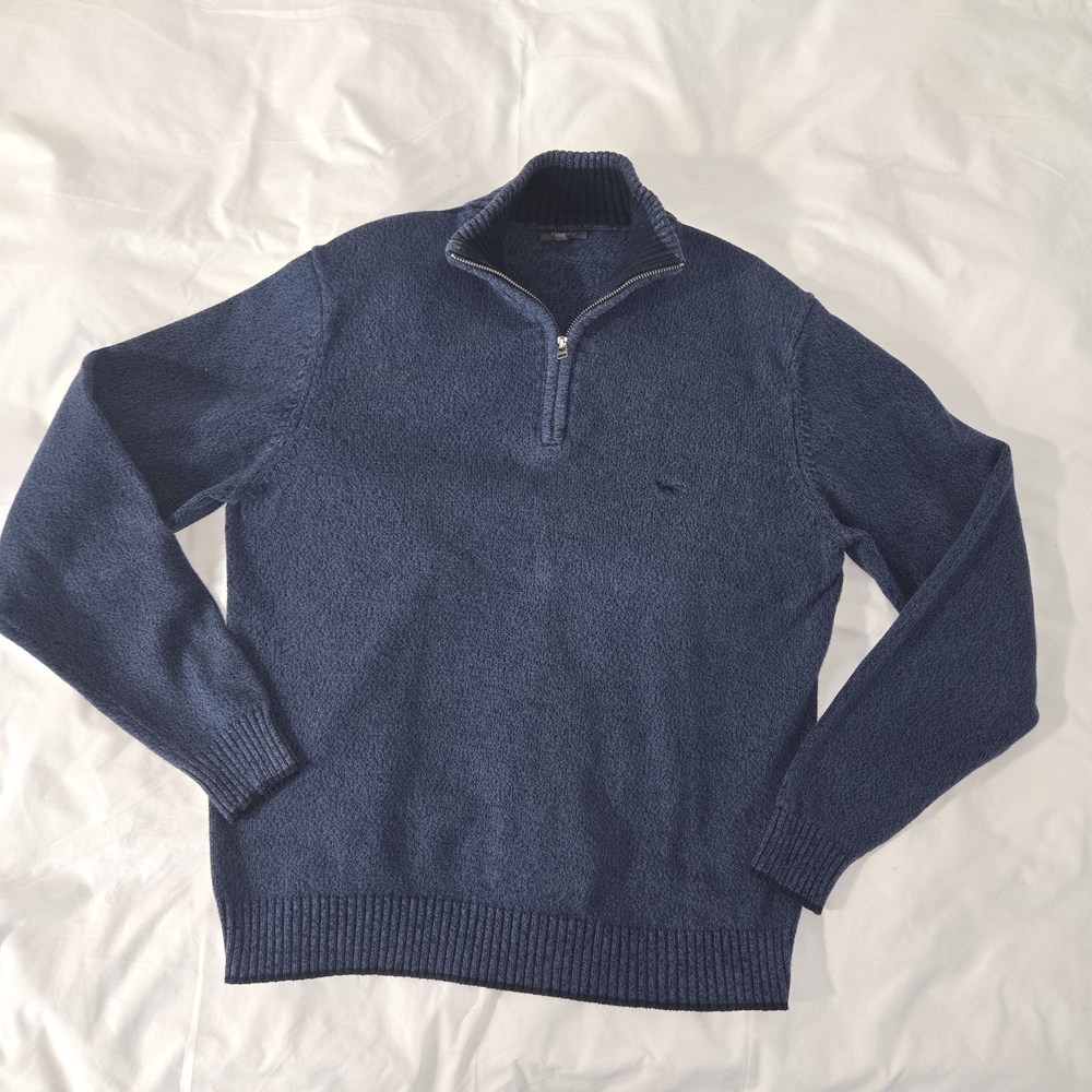 3 For $60.   Men's Navy Zip-Up Sweater